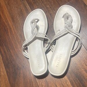 Talbots White Braided Sandals